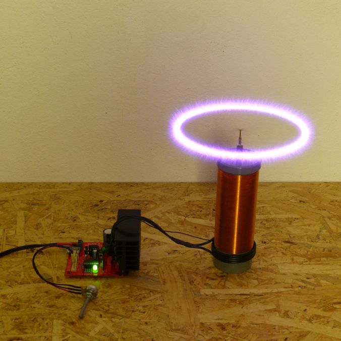 230V Teslaspule Bausatz, Halfbridge SSTC kit, Solid State Tesla Coil